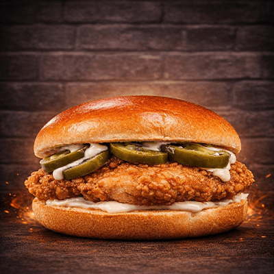 Chicken Tender Heat Stack Burger 